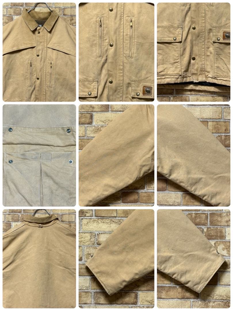 カーハート　ダック地　バーンコアワークジャケット　ブランケット　ビッグシルエット