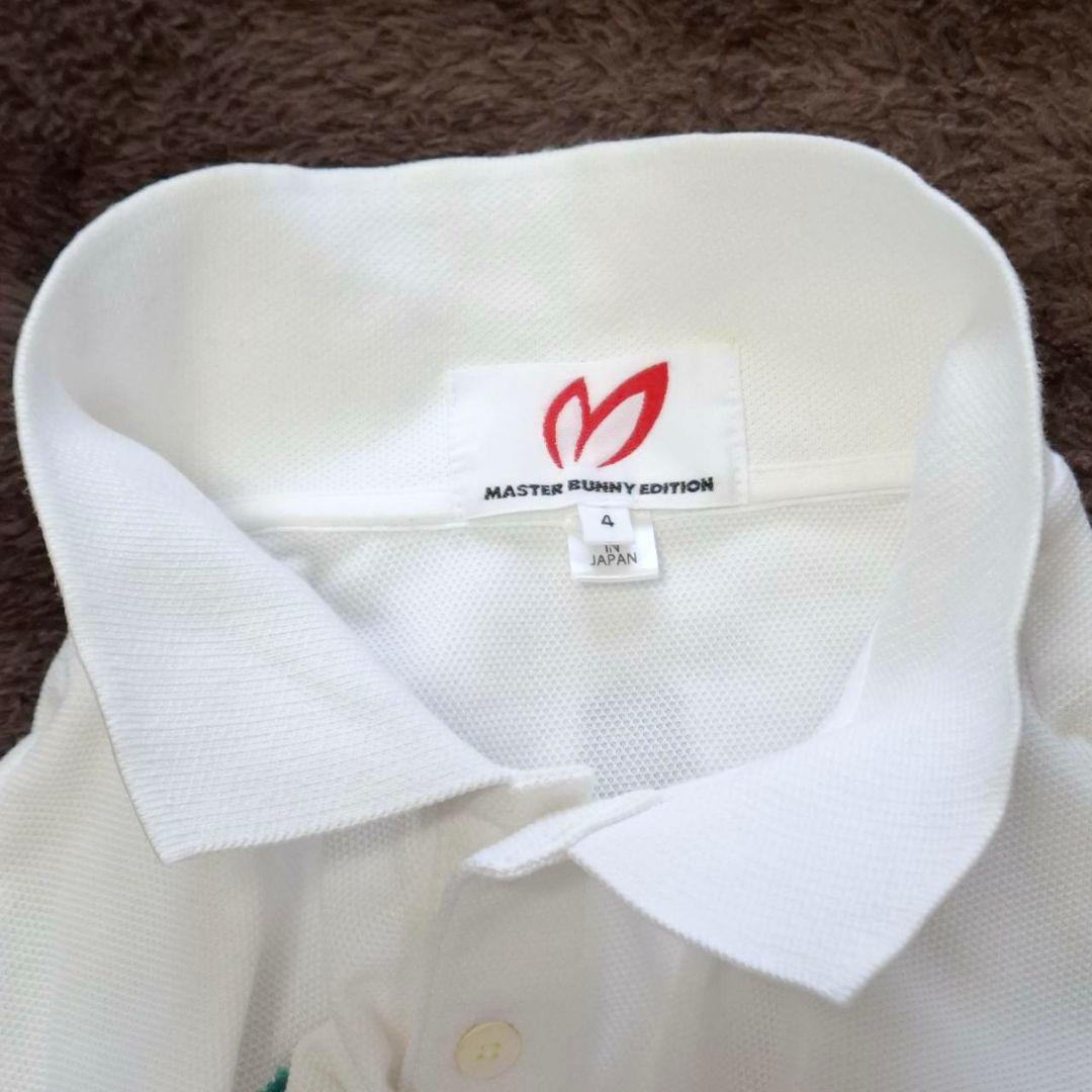 美品 マスターバニーエディション 半袖 白 M 綿混 ロゴ刺繍 手洗い洗濯済