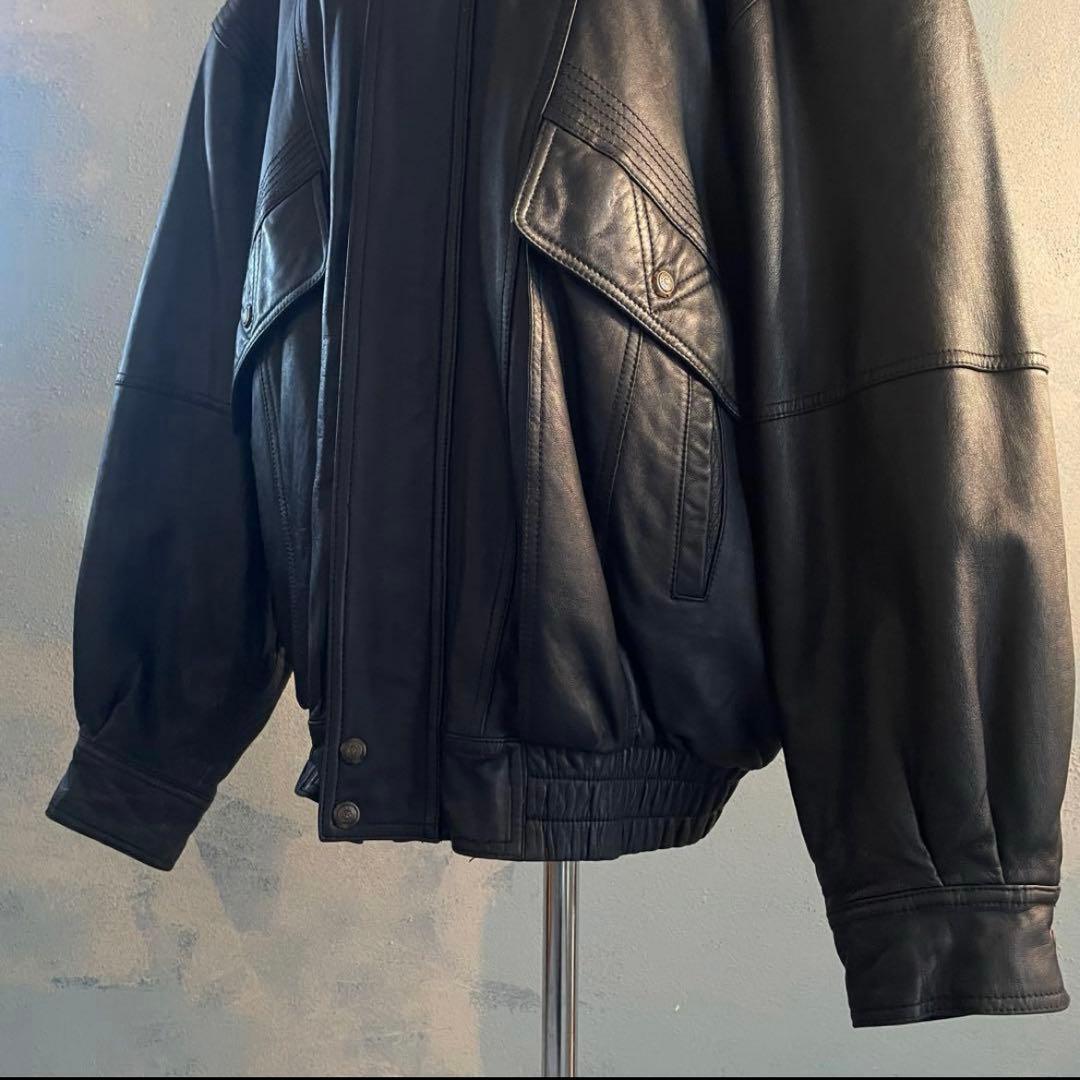 type A-2“classic“XL“本革“黒“bomber jacket