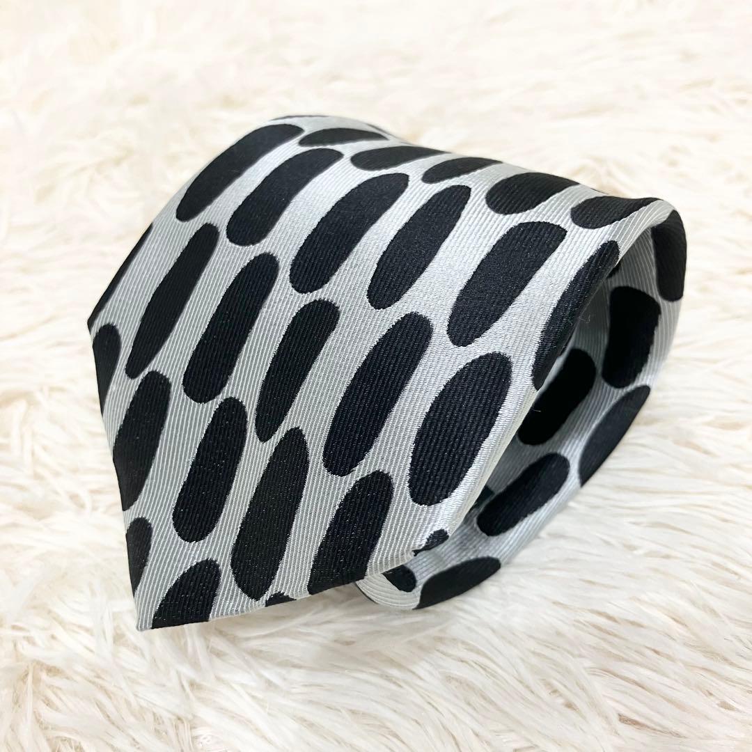 マリメッコ ネクタイ シルク100% イタリア製　水玉　ドット