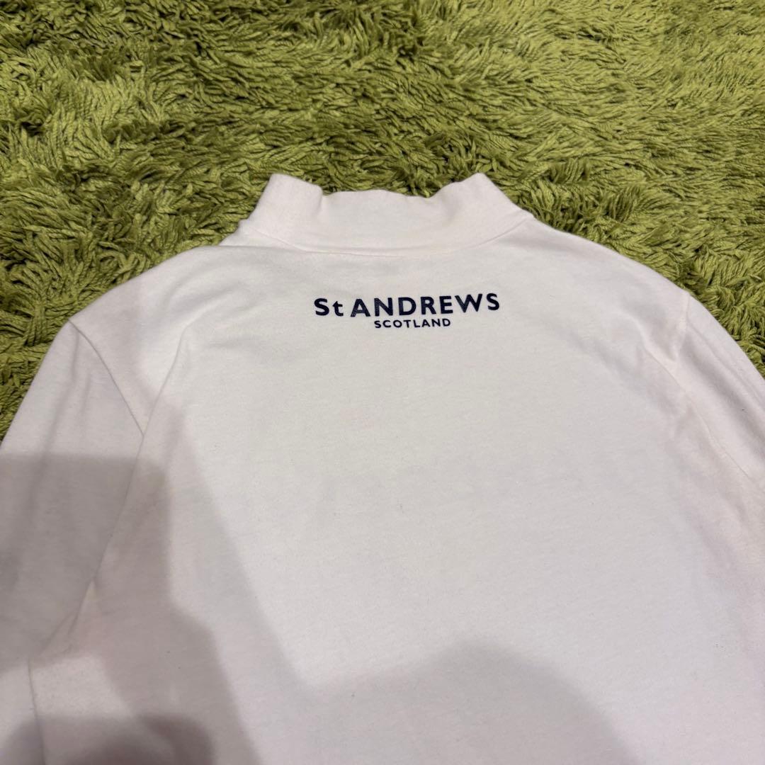 St ANDREWS セントアンドリュース 長袖モックネック ホワイト Sサイズ