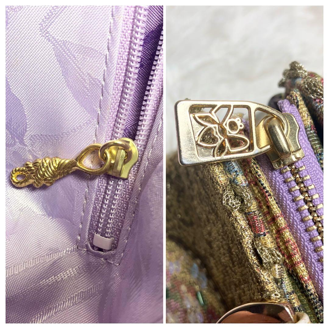 【未使用】Think beeゴールデンクリムト ハンドバック スパンコール 刺繍