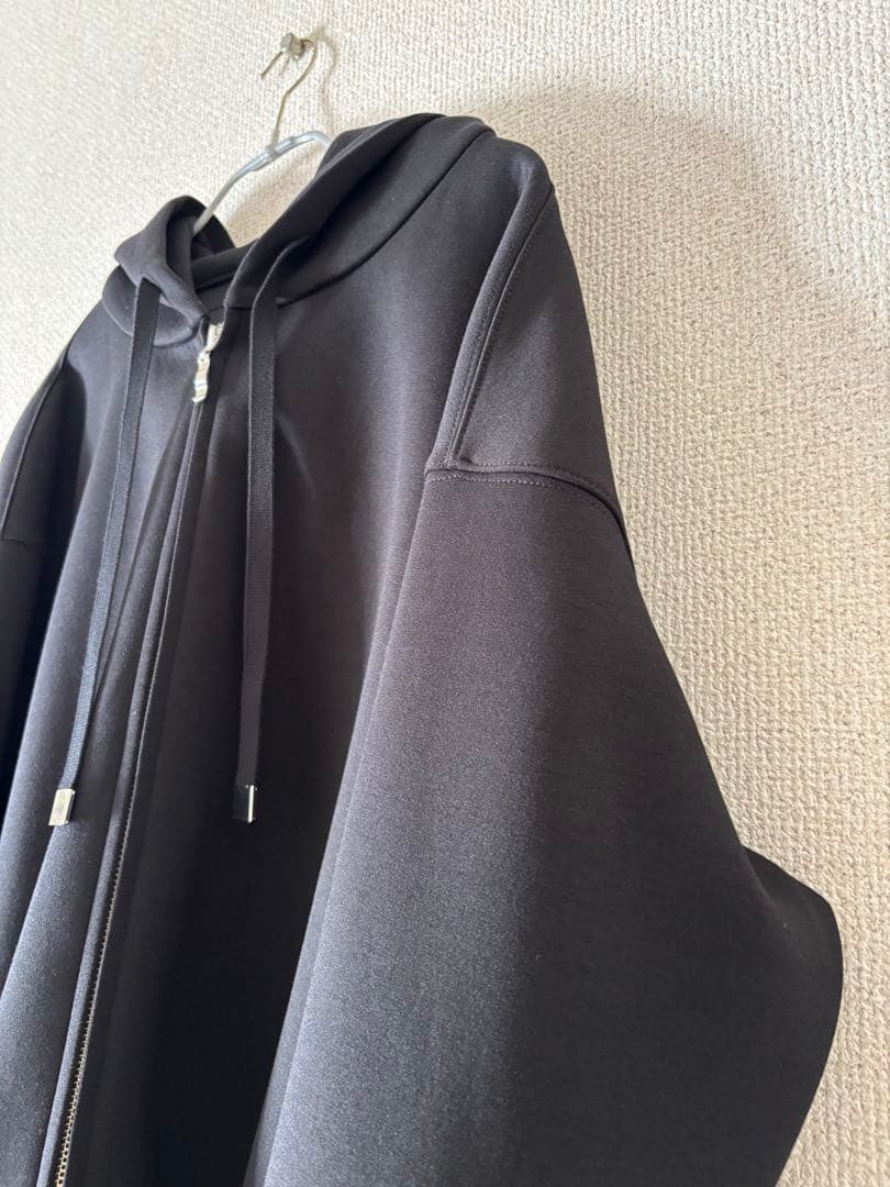 【美品】ダンボールニットジップアップパーカー　エムプルミエ　ブレンヘイム　mid