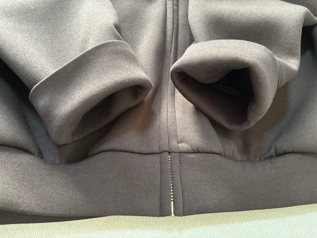 【美品】ダンボールニットジップアップパーカー　エムプルミエ　ブレンヘイム　mid