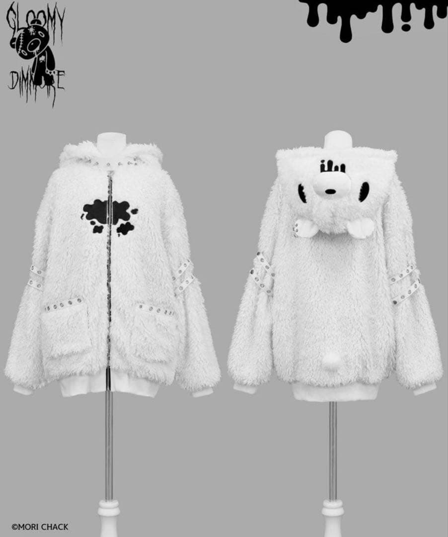 GLOOMY×DimMoire グルーミー ボアパーカー【White】