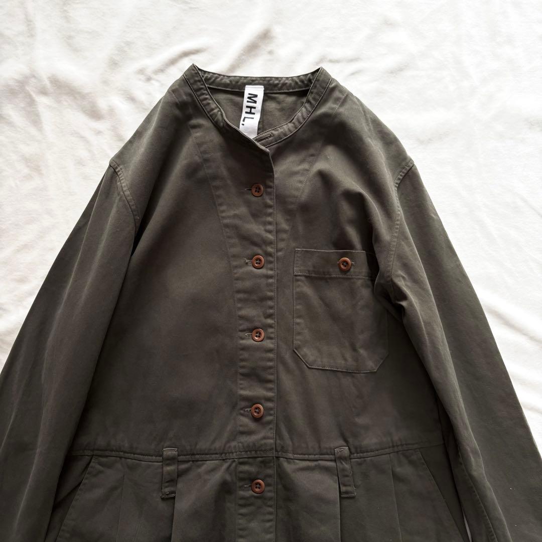 極美品☆MHL. ソフトコットンチノワンピース Ⅰ カーキ　マーガレットハウエル