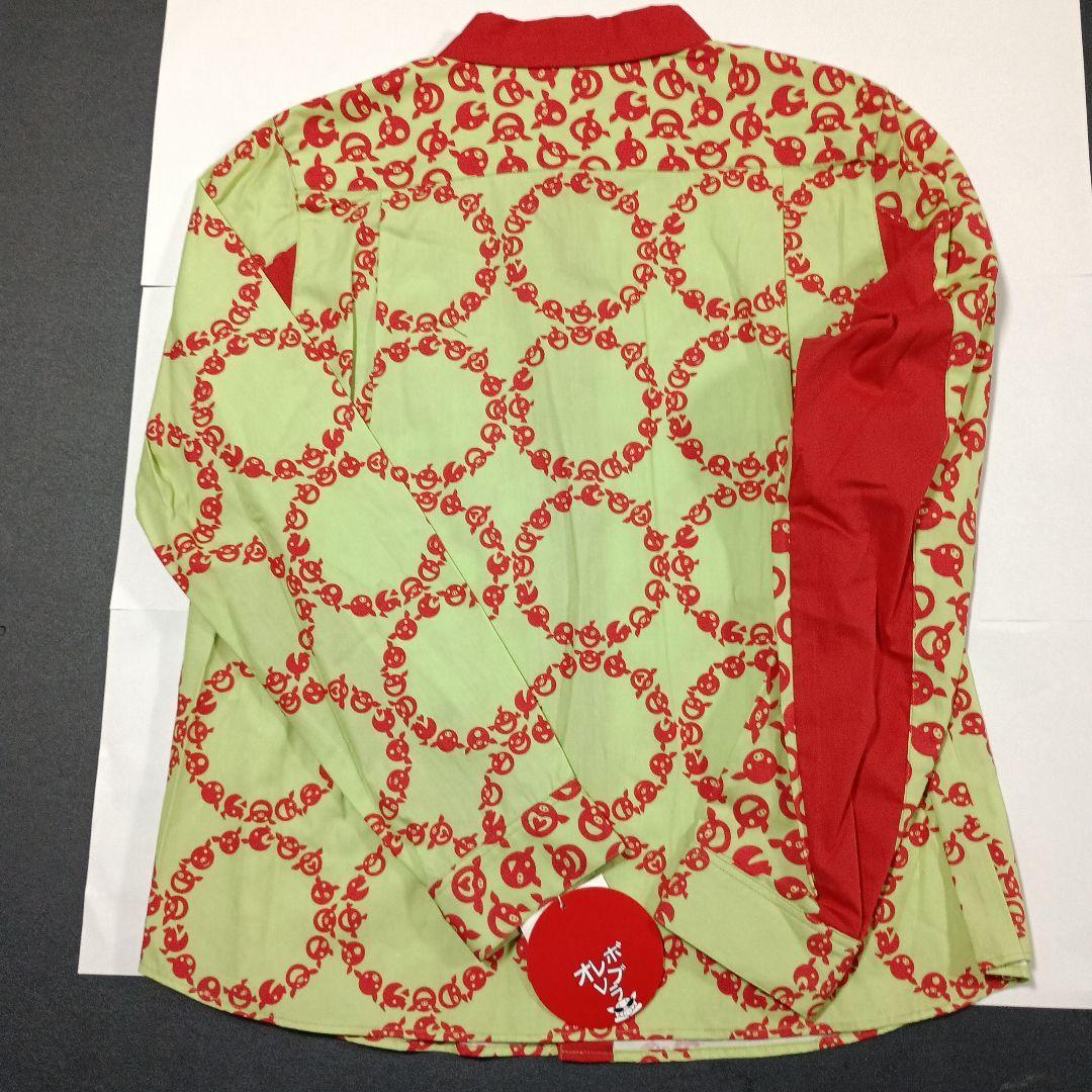 オレボレブラ，長袖シャツ M 緑と赤のパターン