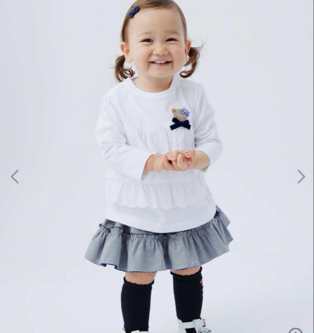 【専用】familiar フリル付きカットソー 80 ホワイト