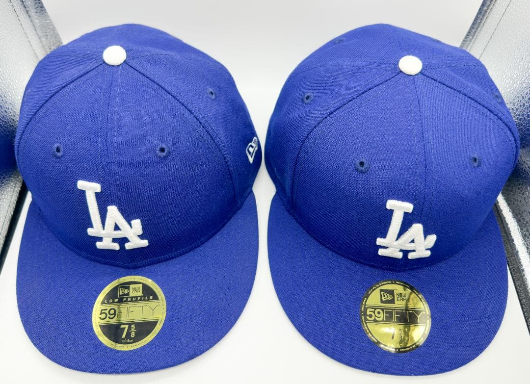 【美品】2個セット LA ドジャース NEWERA 59Fifty 7 5/8