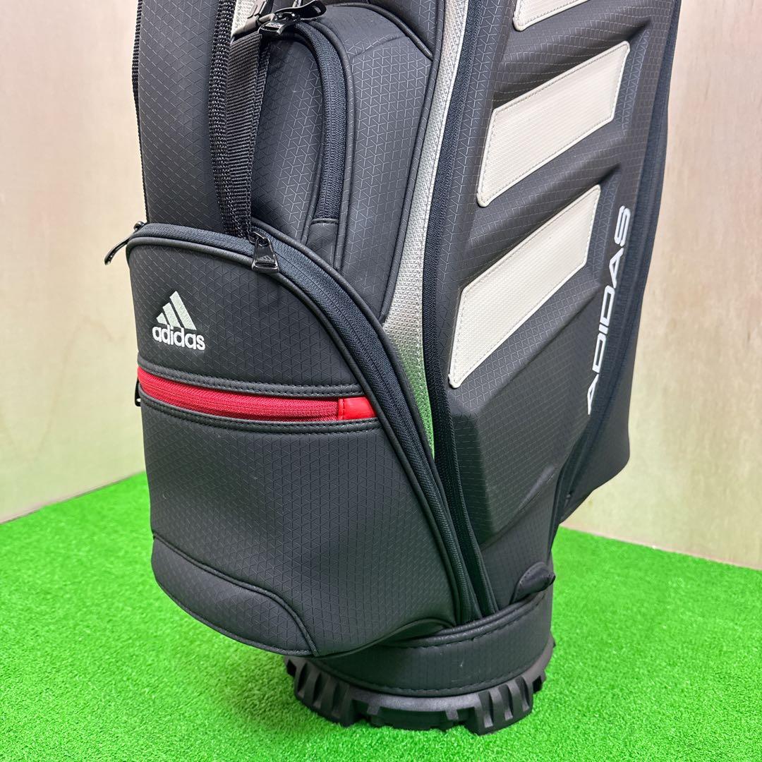 【美品】 adidas アディダス キャディバック 9.5型　6分割　ブラック
