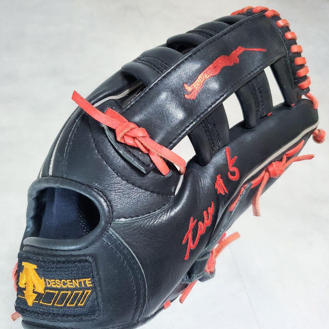 デサント 日本製 新庄剛志モデル シルエット刻印 外野用 軟式グローブ 激レア