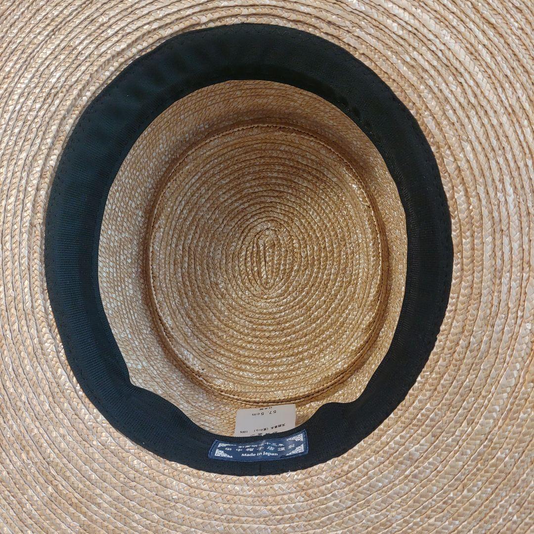 田中帽子店 麦わら帽子 アルマ カーキ 57.5cm 日本製