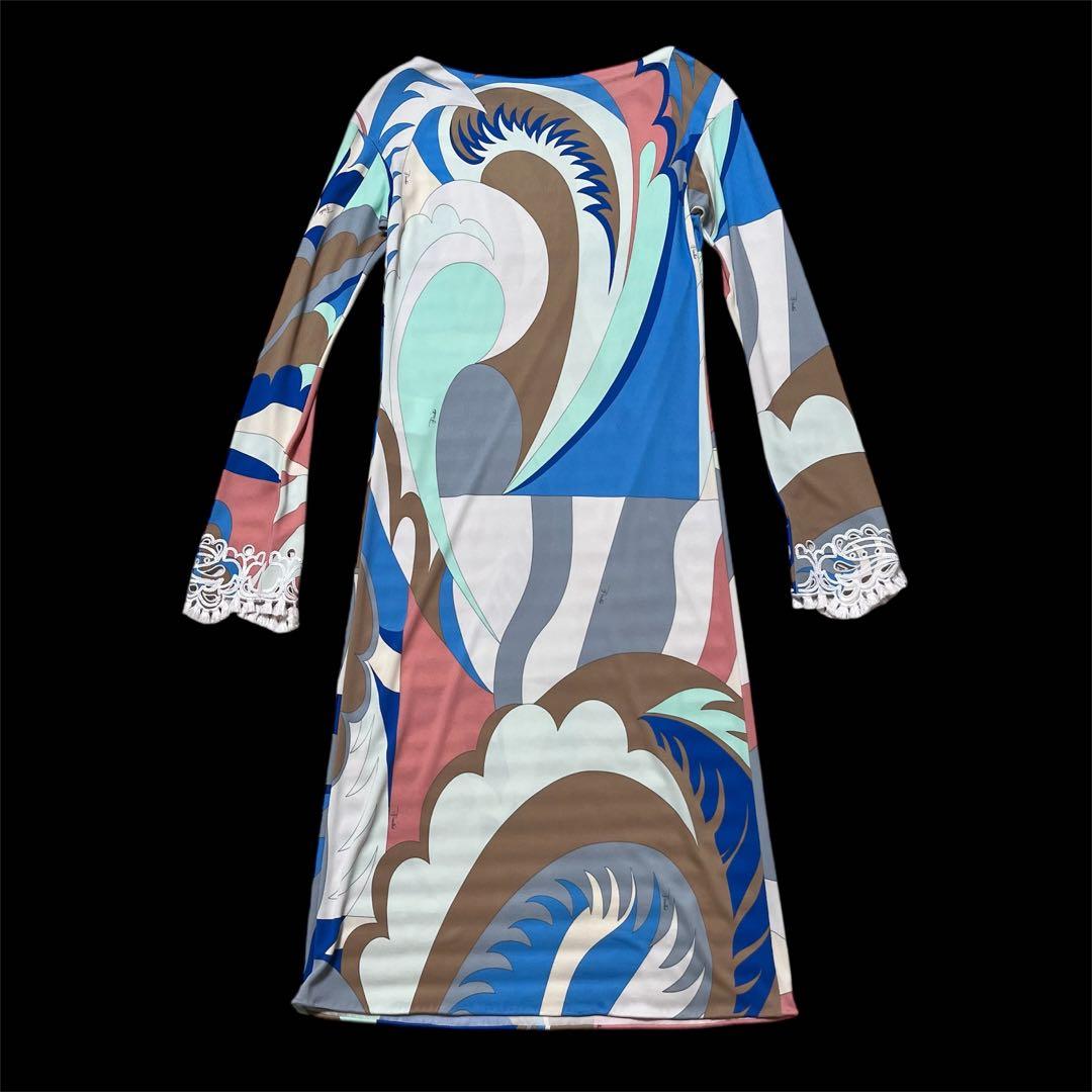 エミリオプッチEMILIO PUCCI 長袖タイトドレスワンピースサイズXS