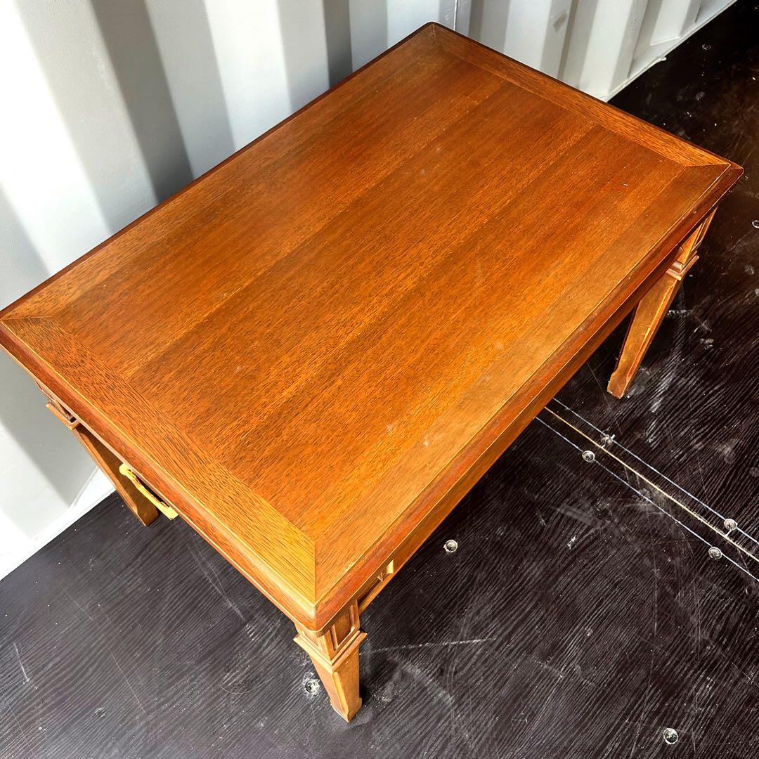 取付無料！マルニ地中海ロイヤル 天然木おしゃれアンティークローテーブル収納付き✨