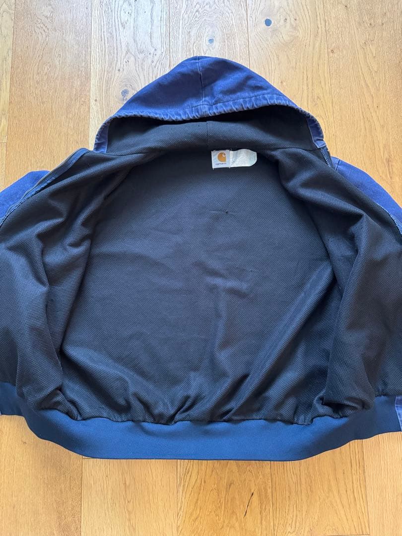 80s carhartt カーハート アクティブジャケット パーカー ネイビー