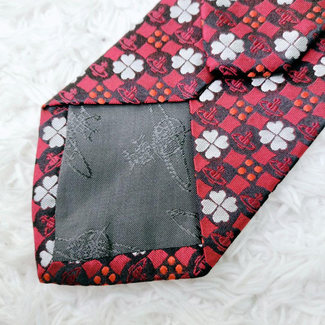 【タグ付き新品】ヴィヴィアンウエストウッド　ネクタイ　オーヴ　総柄　市松模様