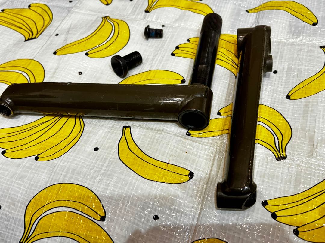 フライバイク　軽量 クロモリ クランクセット　175mm ブラウン系　BMX