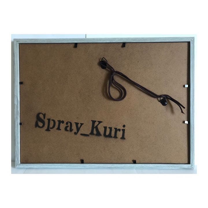 スプレーアート作品「不動の鳥　ハシビロコウ」