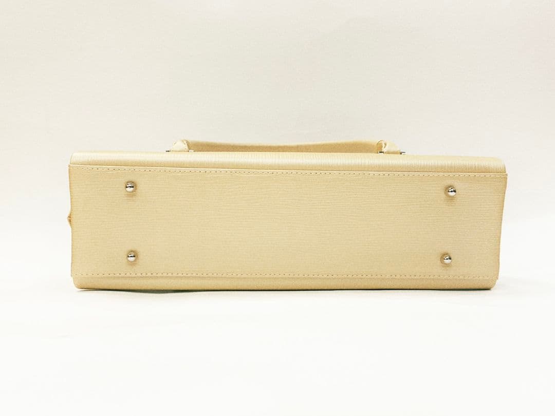 サンドベージュ　合成皮革　和装用バッグ　新品　利休バッグ　和帆布　日本製