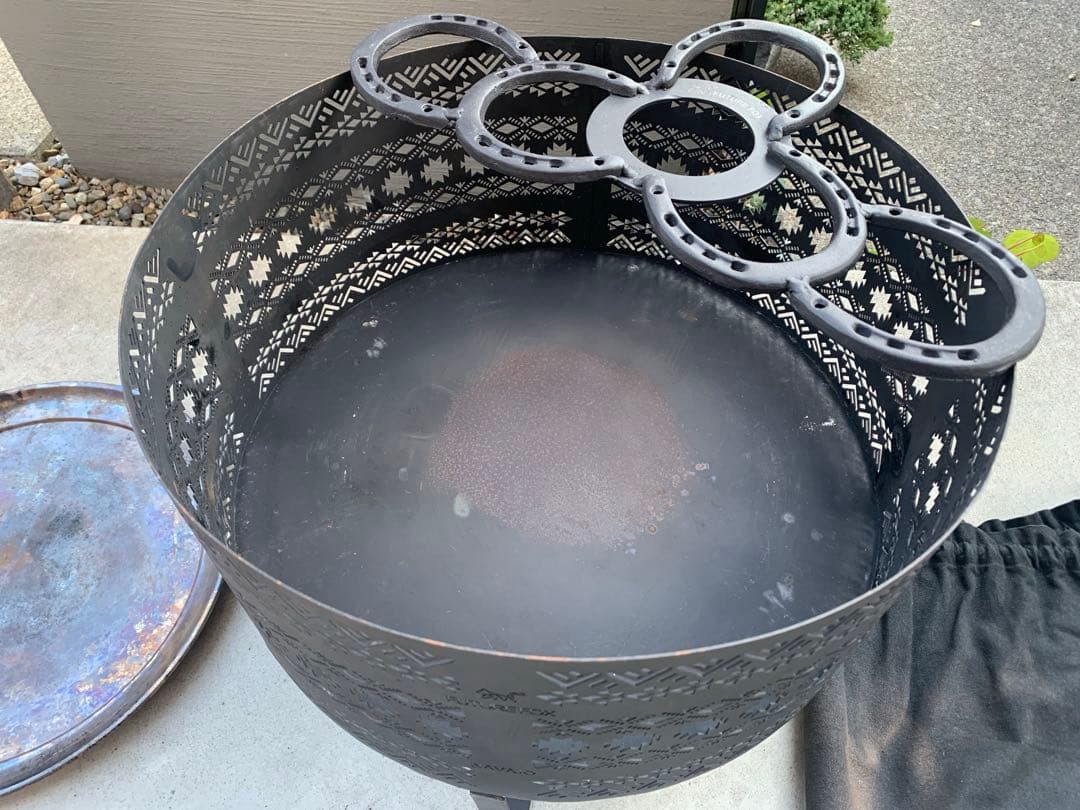 FUTUREFOX ナバホ柄焚き火台 分離式 おしゃれ 五徳・収納袋付き