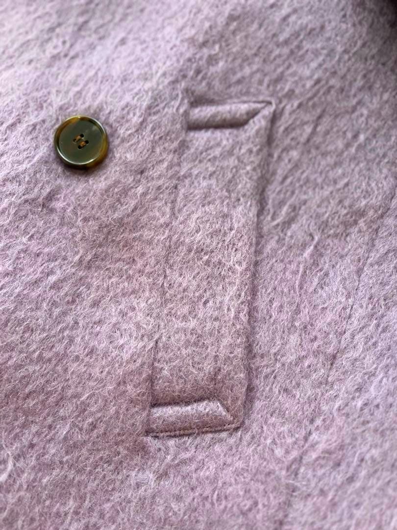 【即日発送！美品】ショート丈シャギースタンドカラーショートコート