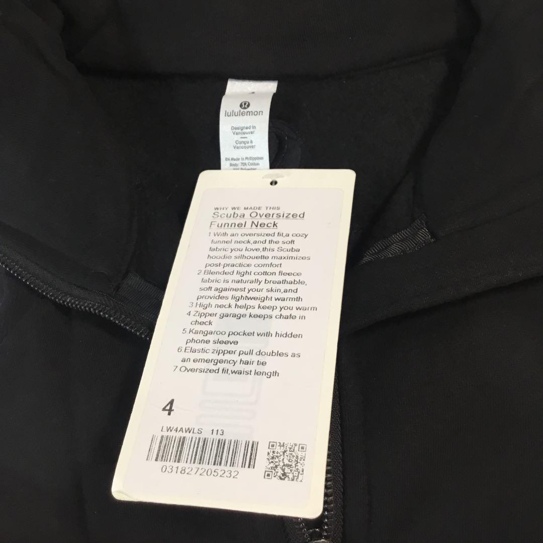 Lululemon ブラック サイズ4️⃣ ハイネック ジップアップ パーカー