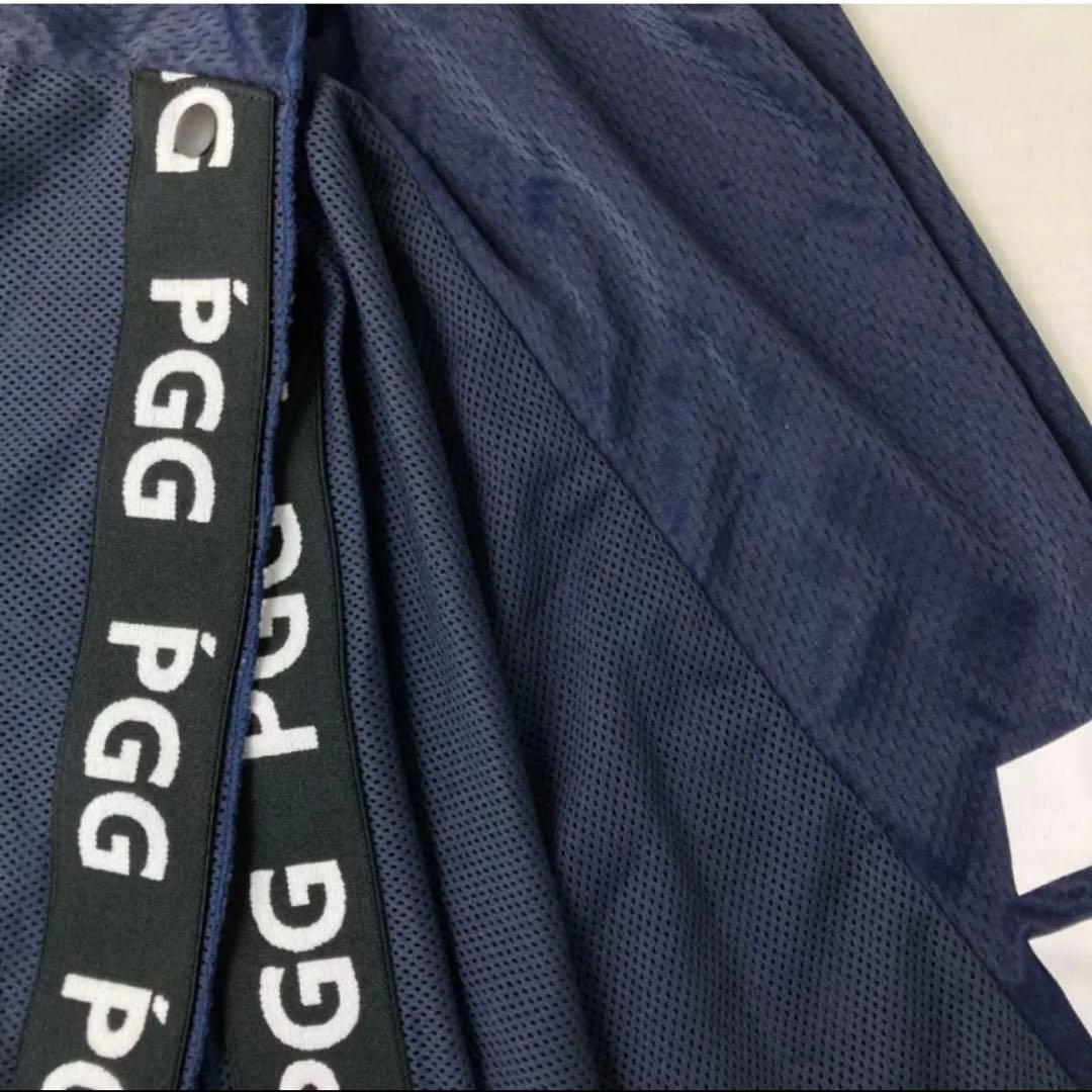 PGG フード付きメッシュポンチョ ネイビー