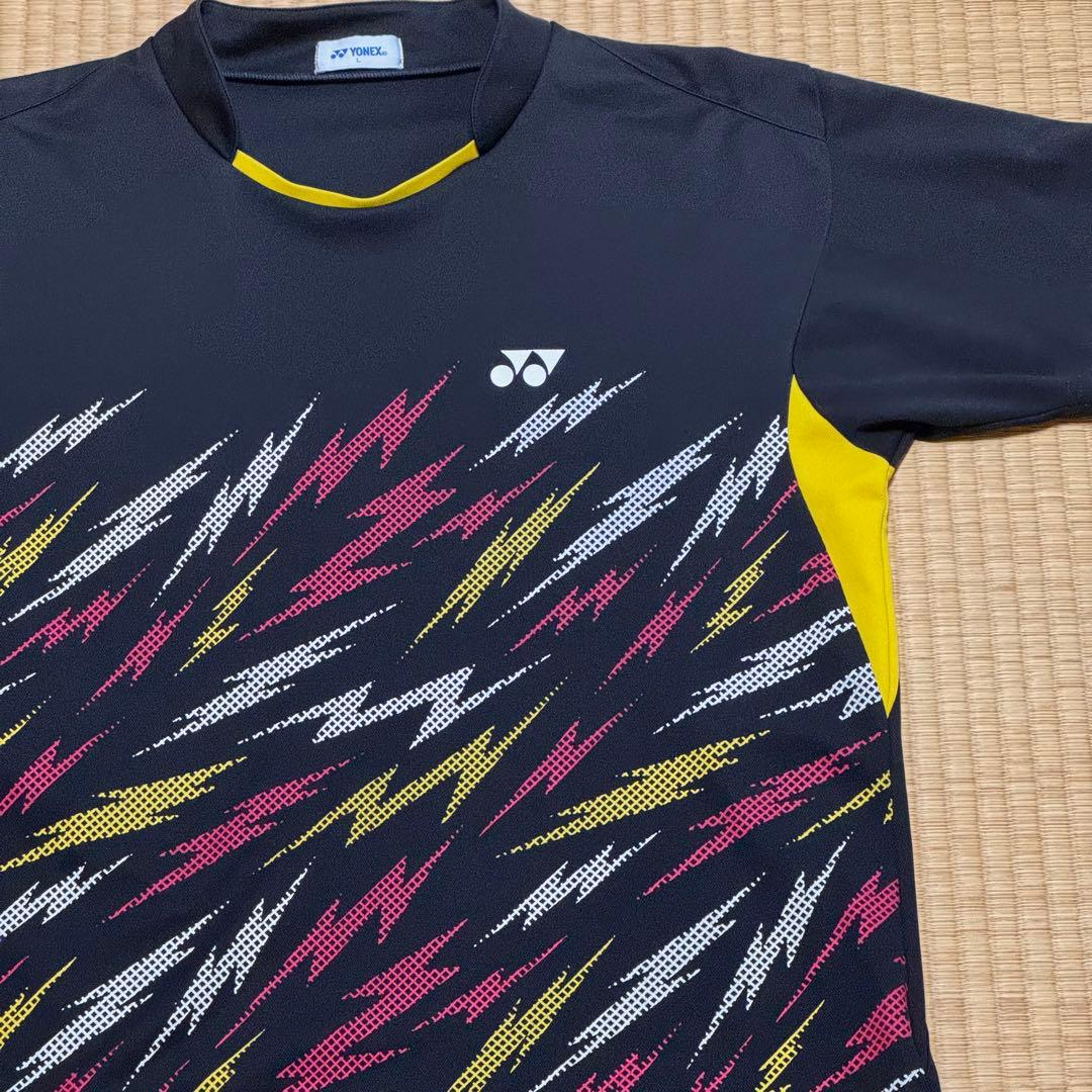 ヨネックス ゲームシャツ ユニL ブラック/イエロー
