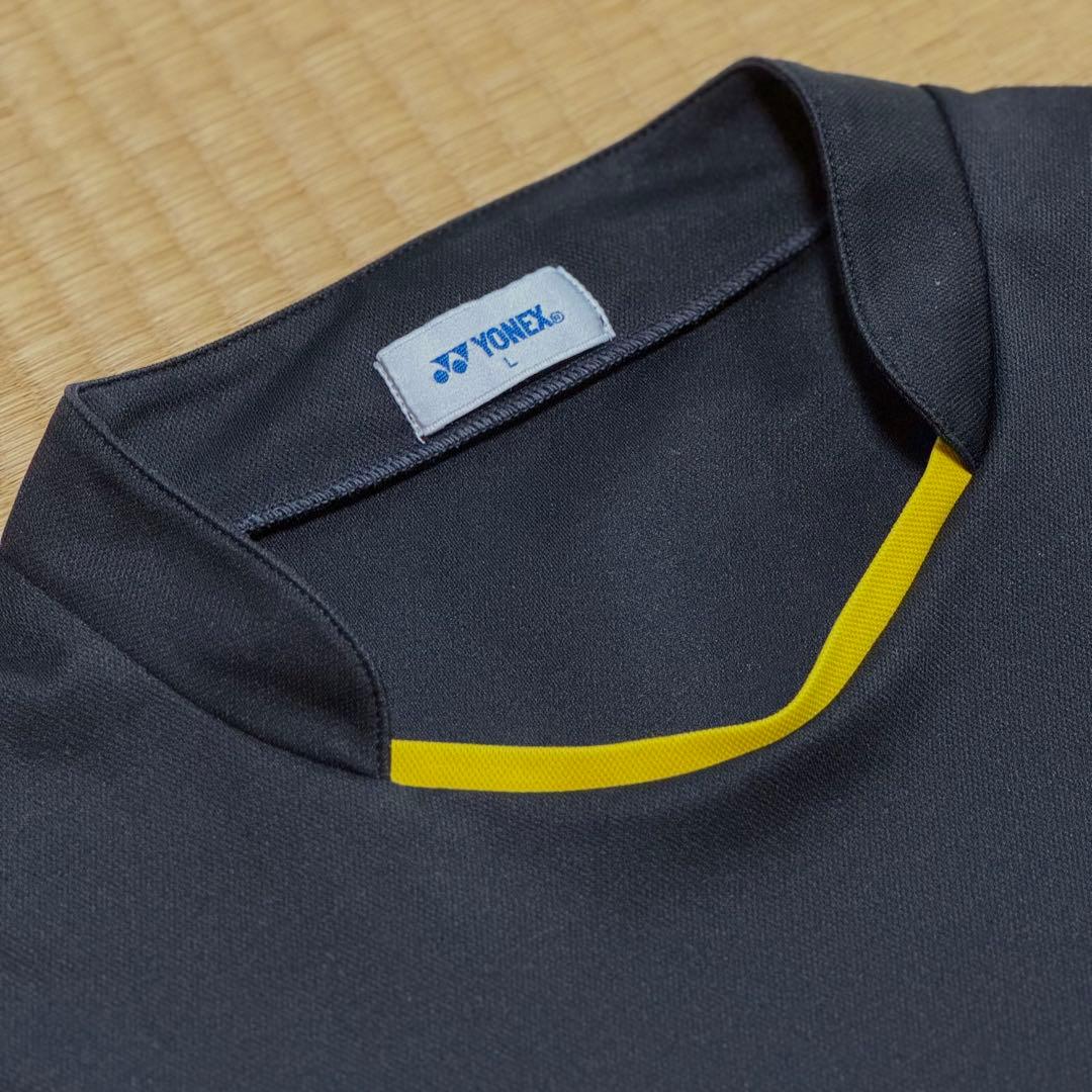 ヨネックス ゲームシャツ ユニL ブラック/イエロー