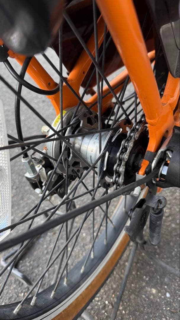 電動アシスト自転車 チャイルドシート2つ付き　ギュット クルーム　オレンジ