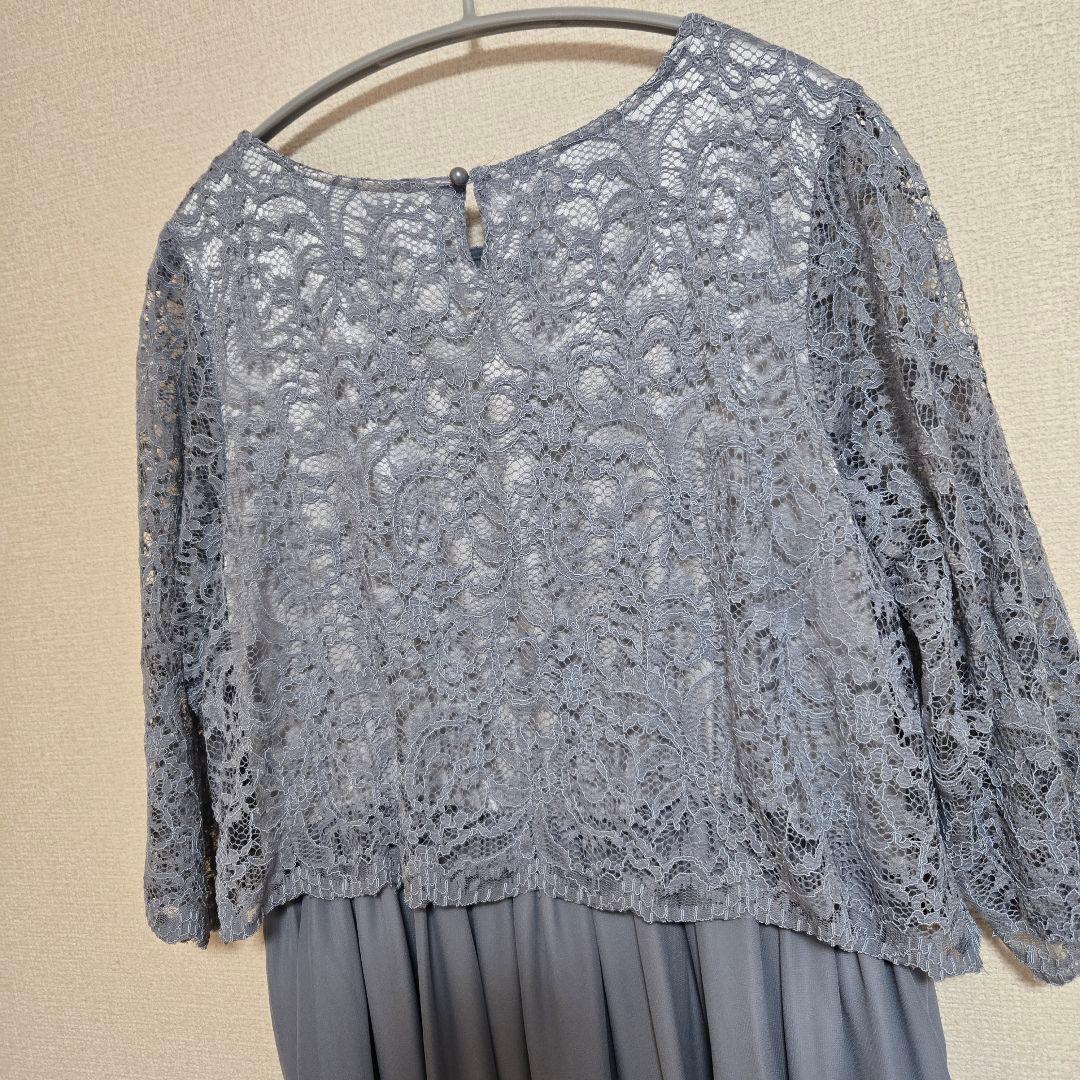 エンジェリーベ マタニティフォーマルワンピース 授乳服 Lサイズ ブルーグレー