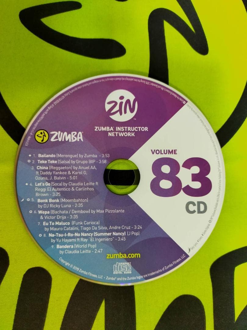 希少品　ZUMBA　ズンバ　ZIN83　CD＆DVD　インストラクター専用