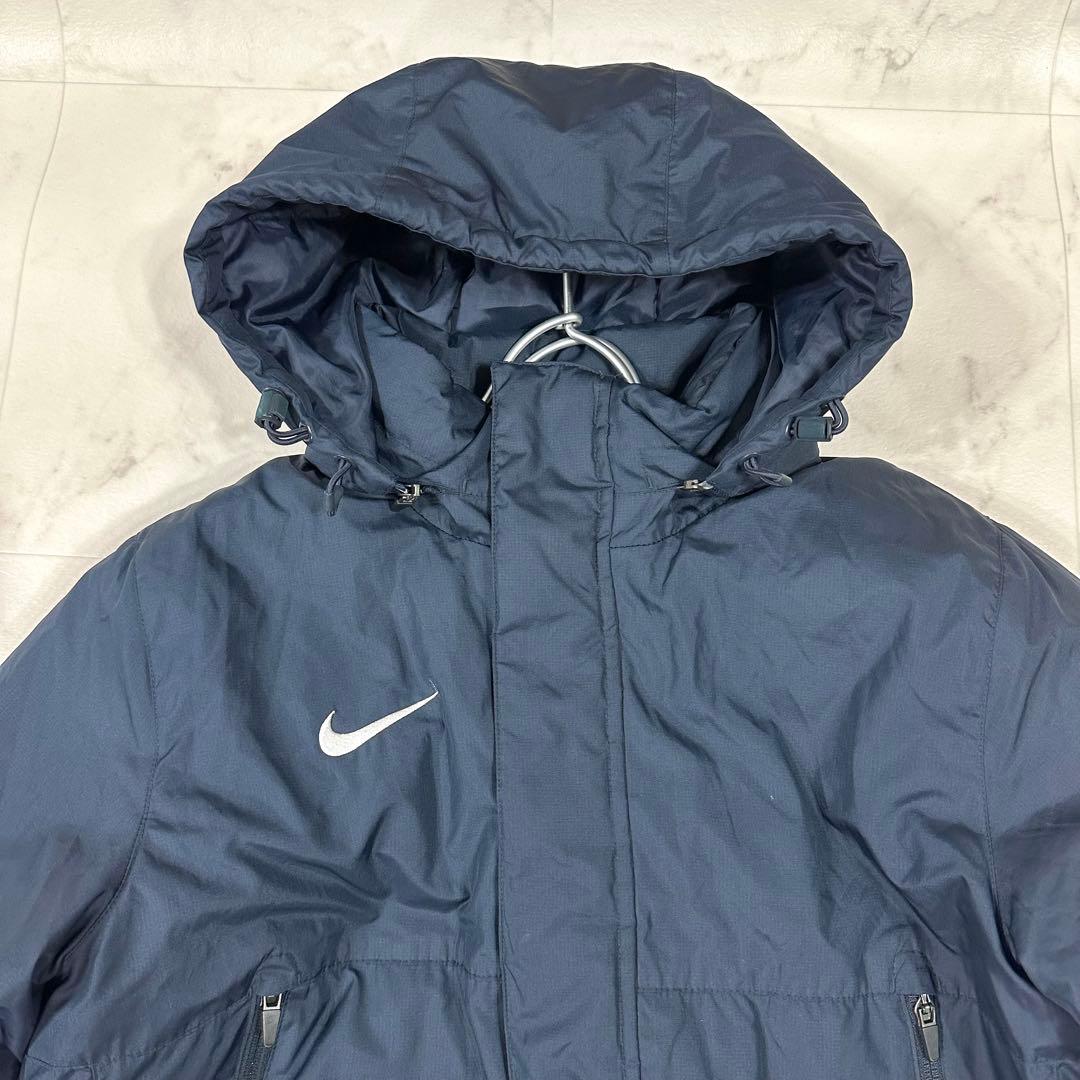 【美品】NIKE STORM-FIT ベンチコート 中綿入り フード付き L相当