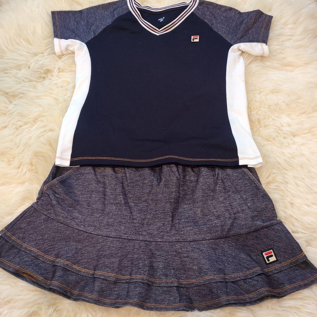 フィラFILA　レディーステニスウェア 　Lサイズ上下セットアップ