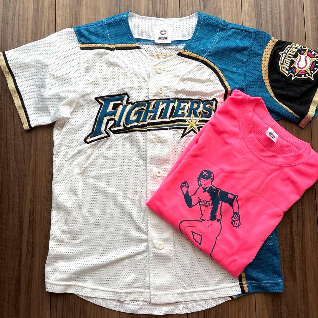 即日 北海道日本ハムファイターズ 西川遥輝選手 美品 旧ユニフォームS&Tシャツ