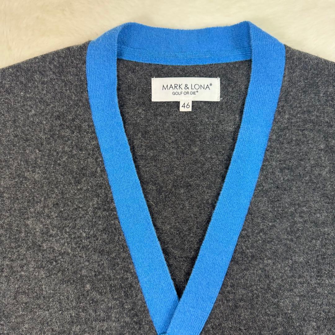美品 MARK&LONA マークアンドロナ カシミヤ100 カーディガン 46