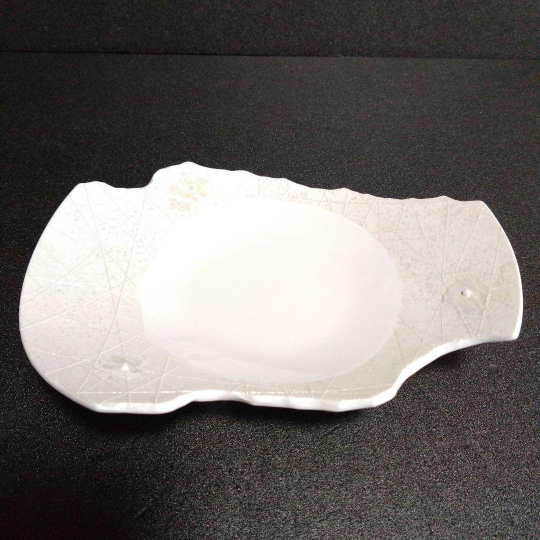 未使用 有田焼 古千窯 3点脚変形皿プレート　お祝い