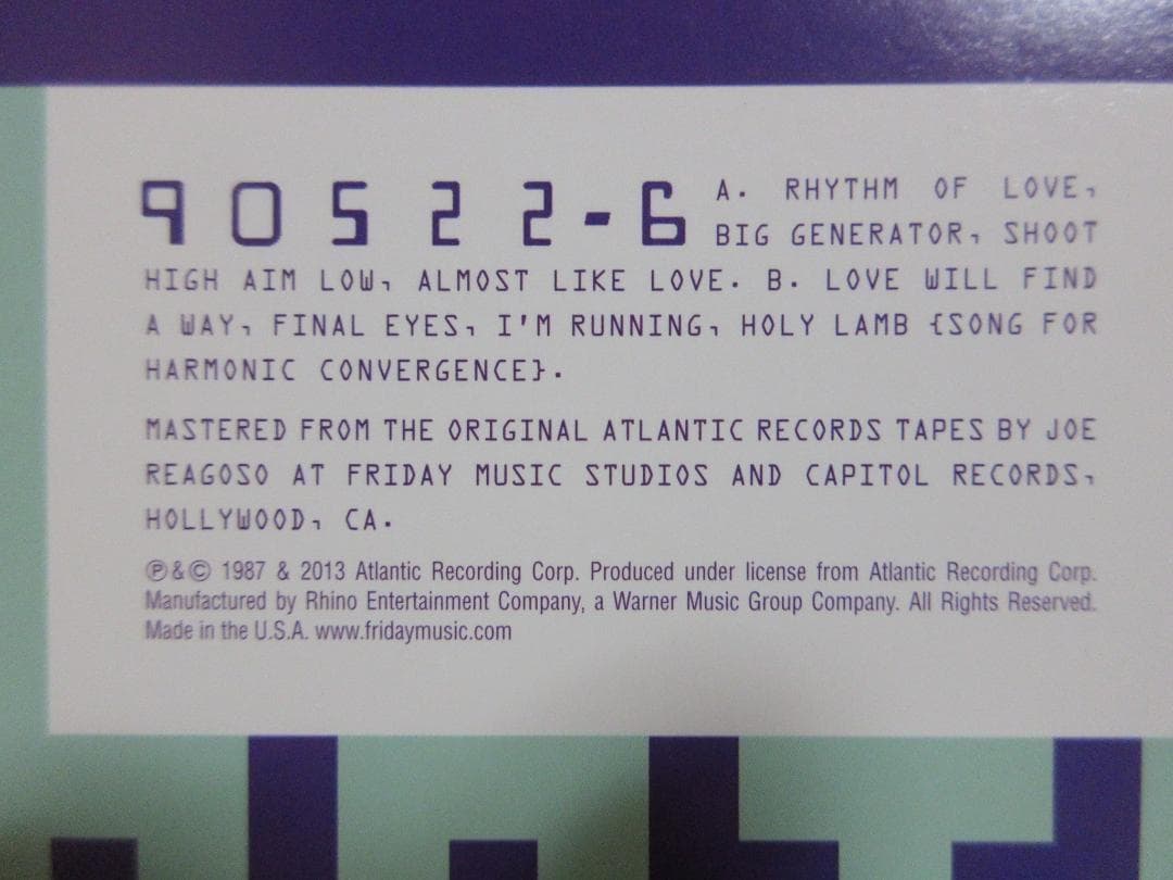 ★YES / BIG GENERATOR★イエス◇Friday Music