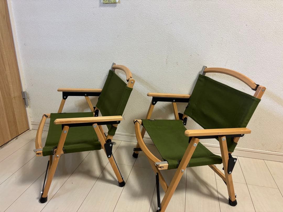 FIELDOORクラッシックアウトドアチェア 2脚セット 緑