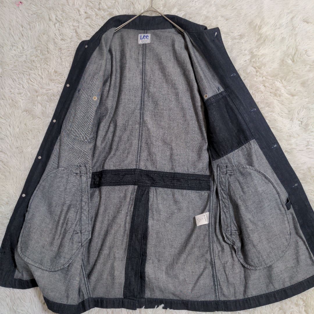 美品 リー Lee ワークコート デニムコート GLT035 インディゴ L