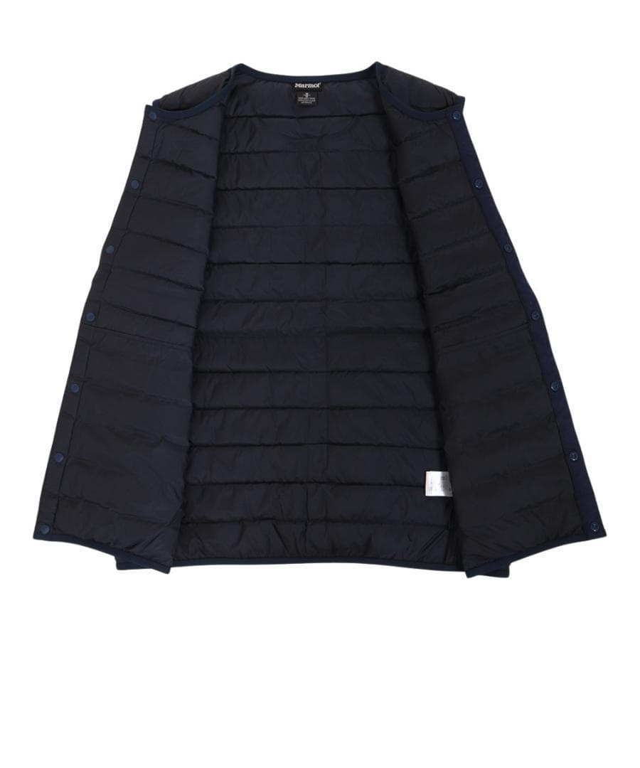Marmot 立ち襟ベスト ダウンベスト TOMUJL80XB DNV ネイビー