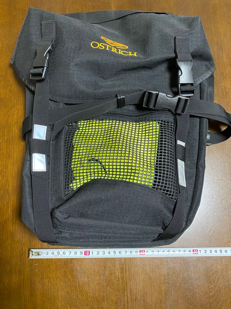 OSTRICH バックパック 黒 リフレクター付き2個セット　ボトルホルダー付き