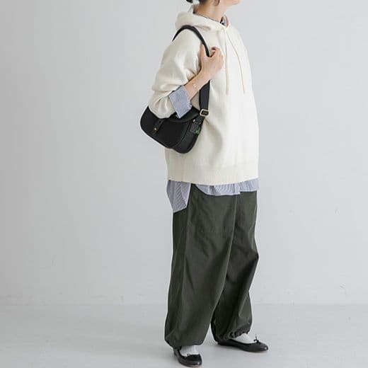 かぐれ kagure カシミヤ混 スムースニットフーディー パーカー