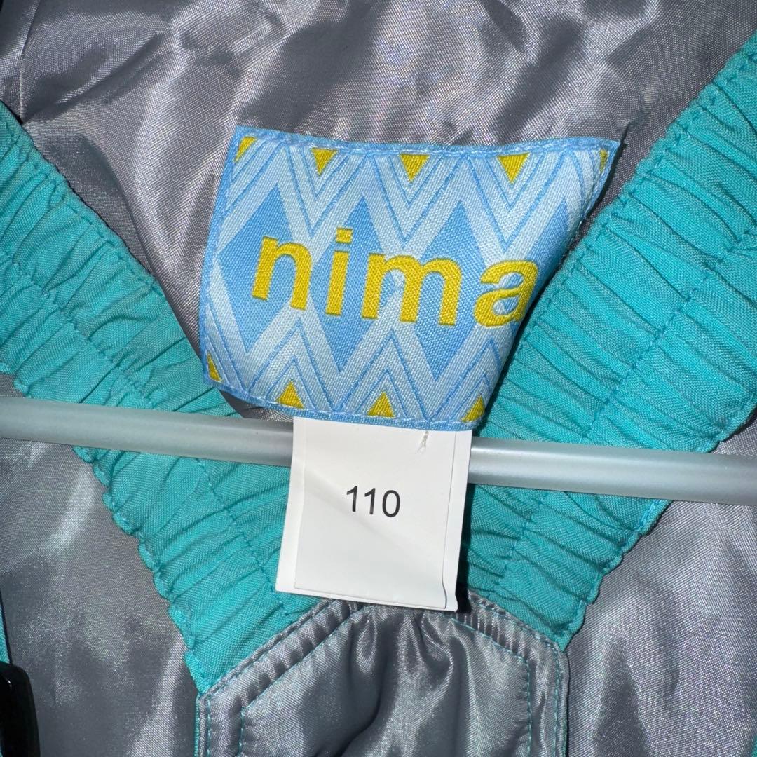 【110cm】nima キッズ　スキーウェア　上下セット ピンク 白 グリーン