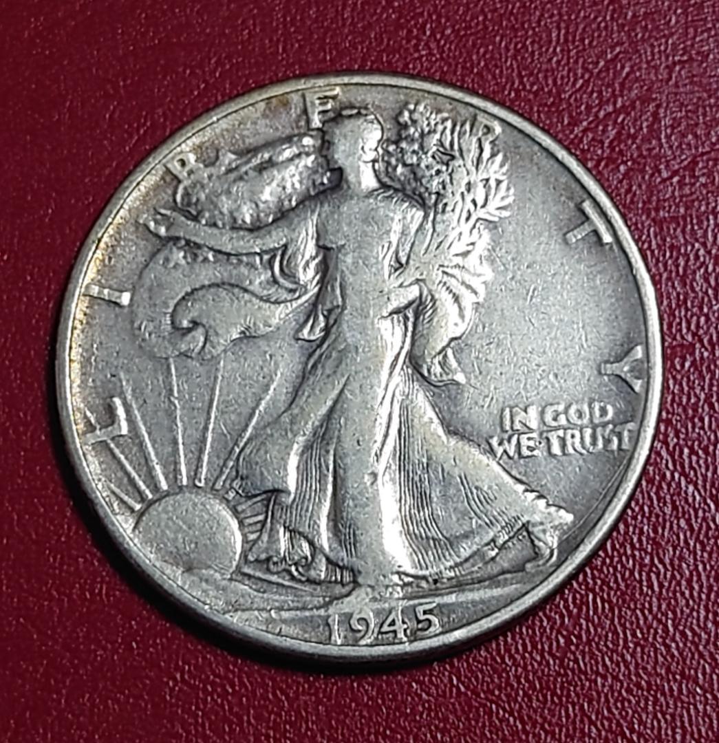 M*5様 1945年 ウォーキングリバティ ハーフダラー銀貨
