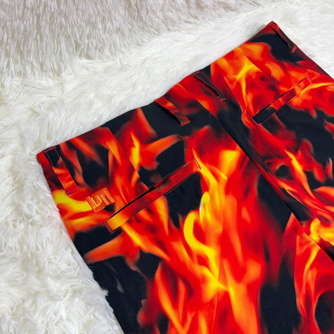 美品☆ ラウドマウス ゴルフパンツ 32 L 炎 Liar Liar 派手 総柄