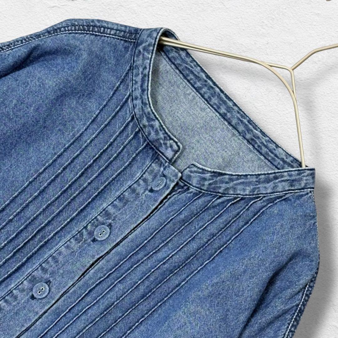 soulberry はちみつ堂 デニムワンピース ピンタック ギャザー L