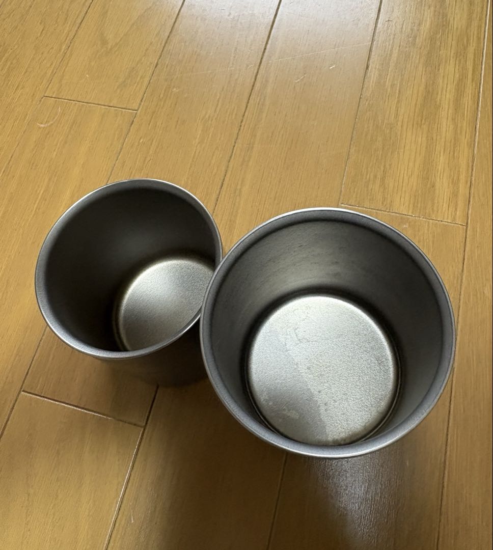 【スノーピーク】美品チタン スタッキングマグ雪峰セット　H450&H300