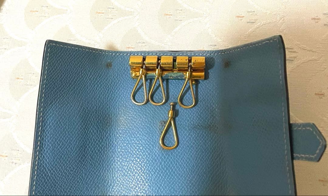 神戸様　HERMES エルメス　べアン　キーケース　 ブルージーン
