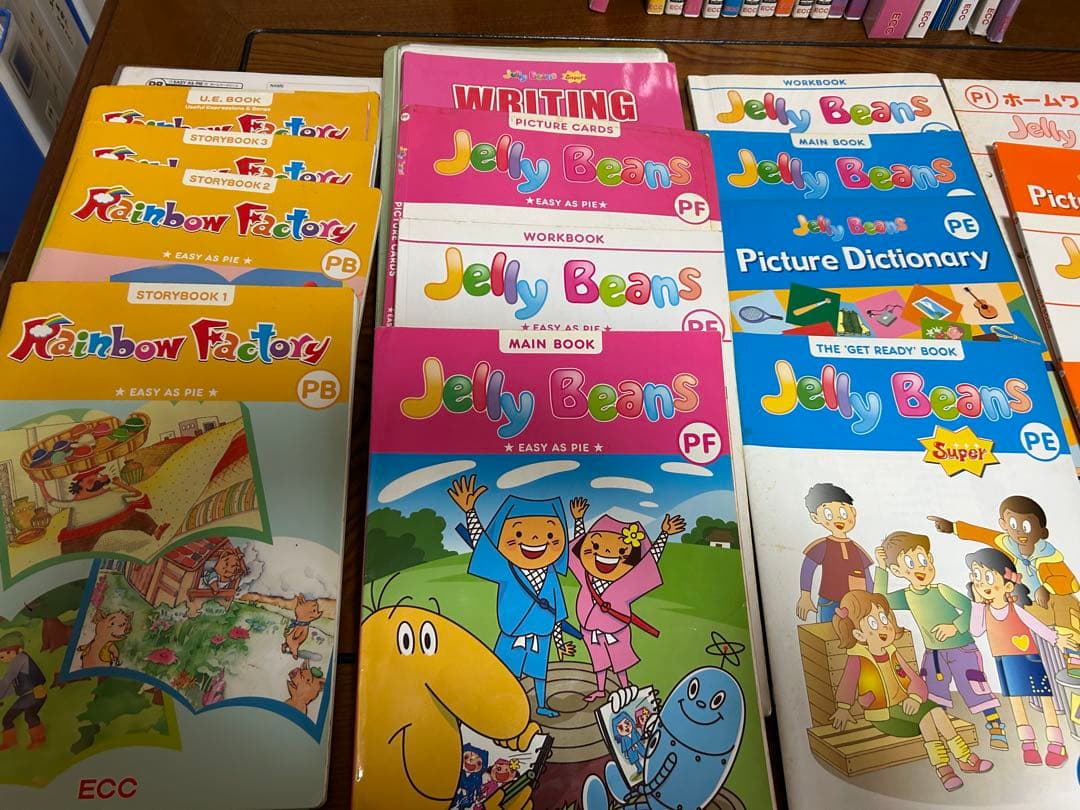 ECCジュニア PT PB PF PE PI PA教材フルセット6年分 英語教材